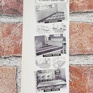 1950 Hako Asphalt Tile Flooring on‎ Americas Smartest Floors Vtg Print Ad
